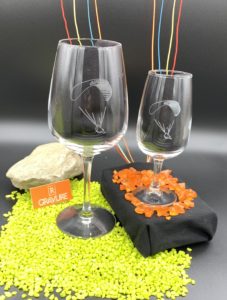 Gravure sur verres à vin