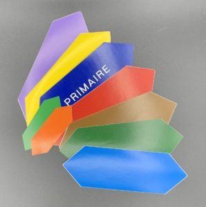 Gravure sur plaquette en plastique