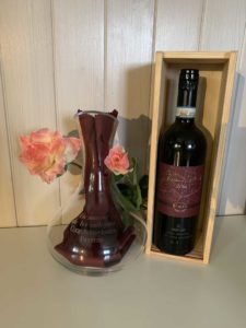 Gravure sur carafe en verre et bouteille à vin