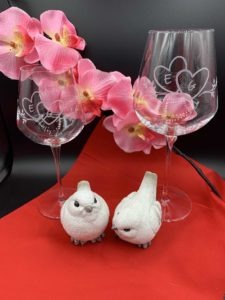 Gravure sur verres pour mariage